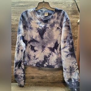 NWOT Victoria's Secret PINK Crew Neck Cropped Sweatshirt Sz M